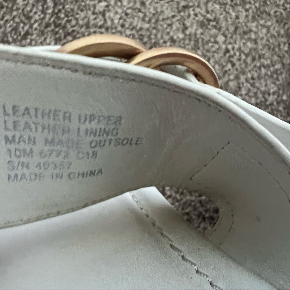 Tory Burch White and Gold Thong Sandals Women’s size 10 - Picture 3 of 5